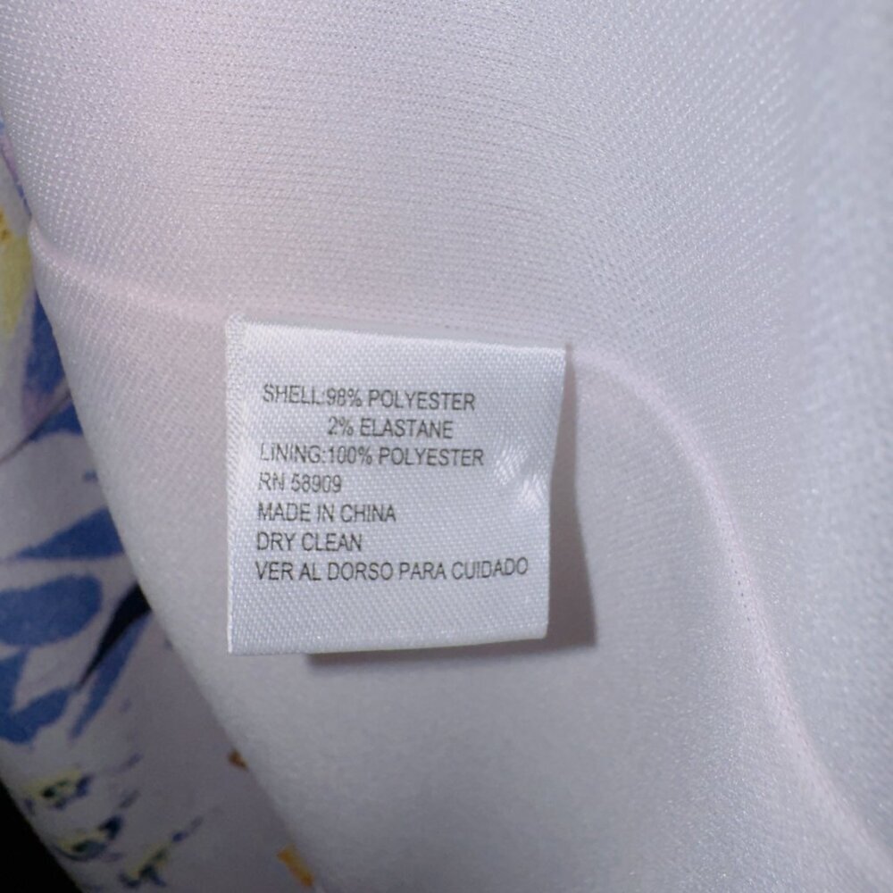 Preston & York Women's Size 16 Short Sleeve Floral Print V Neck Sheath Dress - Picture 7 of 8